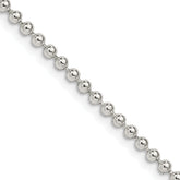 Sterling Silver 2.35mm Beaded Chain
