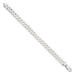 Sterling Silver 7.5mm Flat Curb Chain