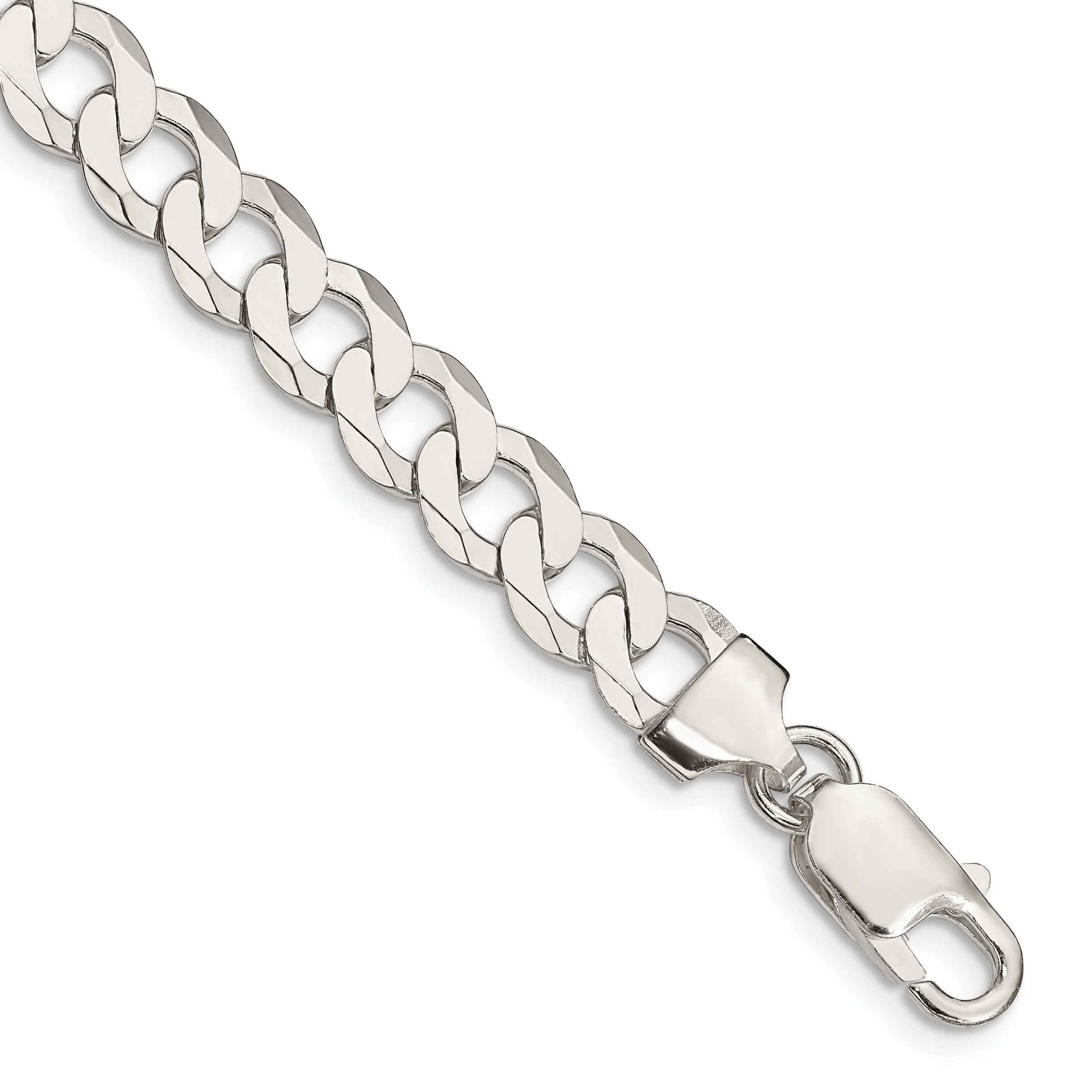 Sterling Silver 7.5mm Flat Curb Chain