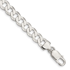 Sterling Silver 7.5mm Flat Curb Chain