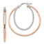 Hoop Earrings in Rose-Tone Sterling Silver, 38mm Diamond-Cut - Sophia Jewelers