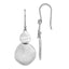 Sterling Silver Radiant Essence Polished Textured Dangle Earrings