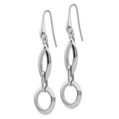 Sterling Silver RH-plated Dangle Earrings