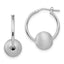 Hoop Earrings in Sterling Silver, 28mm Brushed & Polished - Sophia Jewelers