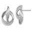 Sterling Silver Rh-plated Polished Post Earrings