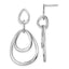 Sterling Silver Rhodium-plated Polished Post Dangle Earrings