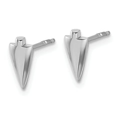 Sterling Silver Rh-plated Polished Arrowhead Post Earrings