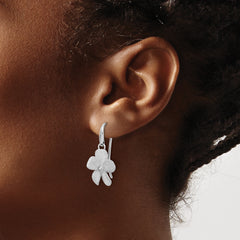 SS RH-plat Radiant Essence Pol/Scratch CZ Flower Earrings