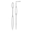 Dangle Earrings in Sterling Silver with Leaf - Sophia Jewelers