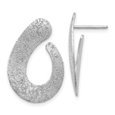 SS RH-plated Radiant Essence Textured Teardrop Post Earrings