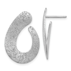 SS RH-plated Radiant Essence Textured Teardrop Post Earrings