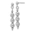 Sterling Silver Rhodium-Plated Ball Dangle Post Earrings