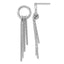 Sterling Silver Rh-Plated D/C Movable Dangle Post Earrings