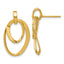 Sterling Silver Gold-plated Polished Fancy Oval Dangle Earrings