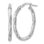 Sterling Silver Twisted Hoop Earrings, 3mm