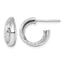 Sterling Silver Cross J-Hoop J-Hoop Earrings, 6.25mm