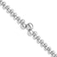 Sterling Silver RH-plated Polished Beaded w/1.5in ext. Bracelet