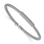 Cubic Zirconia Woven Flexible Cuff Bracelet in Sterling Silver, 0.67mm, 7 Inch - Sophia Jewelers