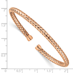 Sterling Silver Rose Gold-plated Cuff Bracelet