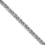 Sterling Silver Rhodium-Rhodium-Plated w/ .5in ext Byzantine Bracelet
