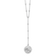 Sterling Silver Rhodium-Platedod-plated Roman Coin Y-drop w/in ext. Necklace