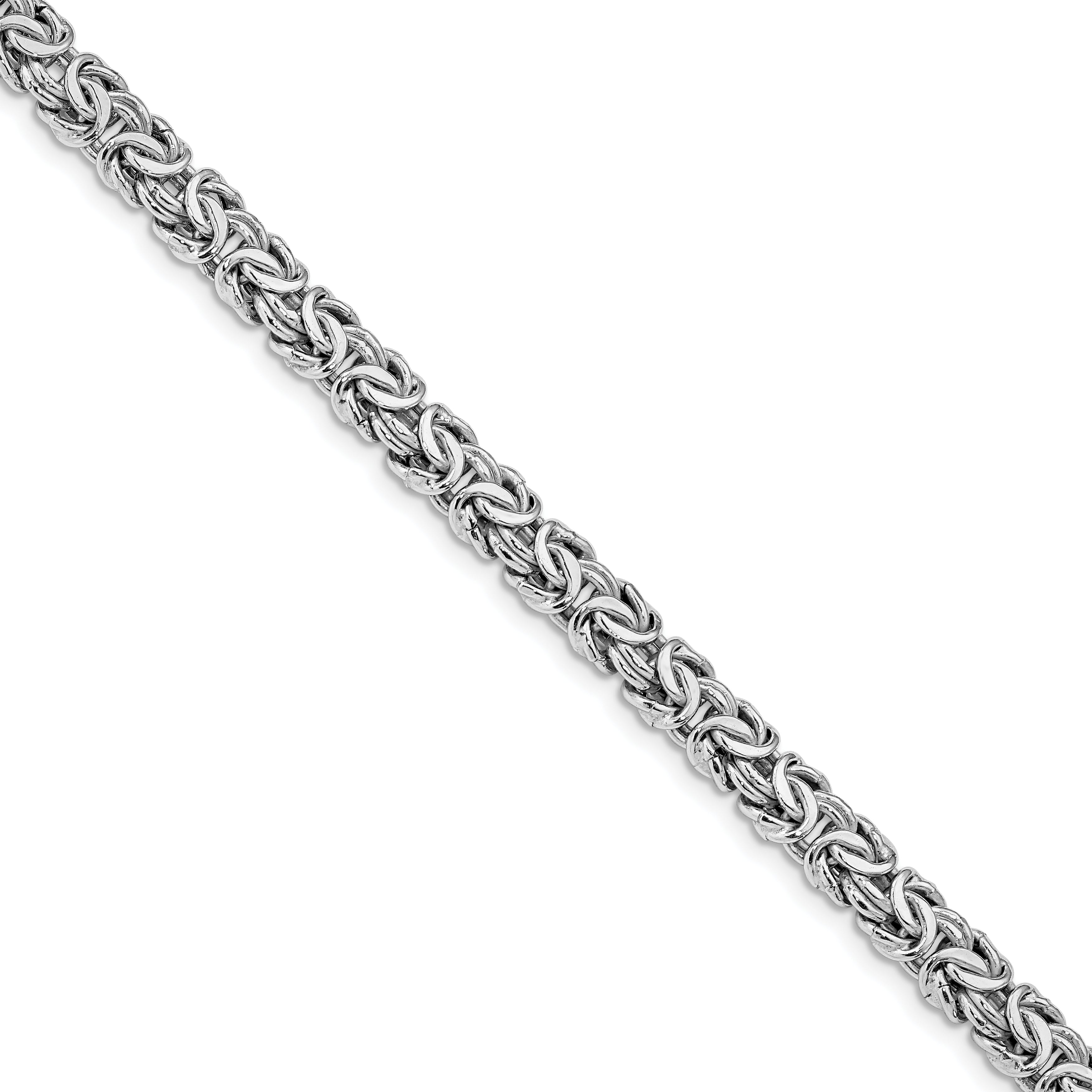 Sterling Silver Rhodium-Rhodium-Plated Fancy Bracelet