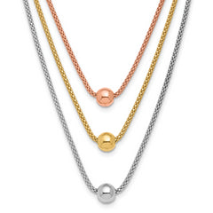 Sterling Silver Rose & Yellow Gold-plated w/ 2in ext. Necklace