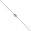 Sterling Silver Rhodium-Rhodium-Plated Glitter-infused w/ 1in ext. Anklet