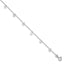 Sterling Silver Rhodium-Rhodium-Plated CZ Anklet