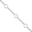 Sterling Silver Rhodium-plated Polished Link w/ 1in ext. Bracelet