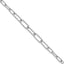 Sterling Silver RH-plated Dia-cut Link w/1in ext. Bracelet