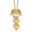 Sterling Silver Gold-plated Etched Leaves with 2in. ext. Necklace