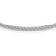 Sterling Silver Rhodium-Rhodium-Plated Woven with 2in. ext Necklace