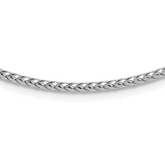 Sterling SilverRhodium-Rhodium-Plated Polished Braid with 2in. ext Necklace