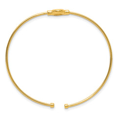 Sterling Silver Gold-plated Polished Opal Cuff Bracelet