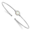 Sterling Silver RH-plated Polished Opal Cuff Bracelet