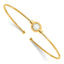 Natural Opal Cuff Bracelet in Gold-Plated Sterling Silver, 7.3mm - Sophia Jewelers