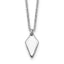 Sterling SilverRhodium-Rhodium-Plated Polished Arrowhead w/1in ext. Necklace