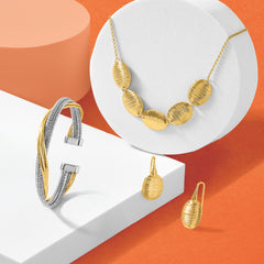 Sterling Silver Rhod/Gold-plat Polished Wrapped Twist Cuff Bangle