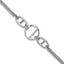 SS Rh-plated Polished 2-strand w/Link Accent w/1in ext. Bracelet