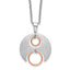 Sterling Silver Rhodium-Plated/Rose gold-plat Polish/Brush w/1in ext. Necklace