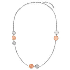 SS Rh-pl/Rose-tone Radiant Essence Polish/Scratch w/2in ext Neckla