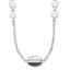 White Mother of Pearl Necklace in Sterling Silver, Reversible, 24 Inch - Sophia Jewelers