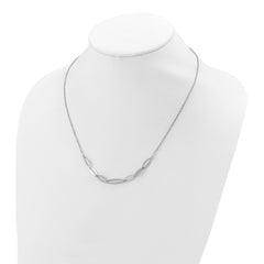 Sterling Silver Rhodium-plated with 1.5in ext. Necklace