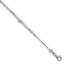 Sterling Silver Rhodium-plated CZ with 1in ext. Bracelet