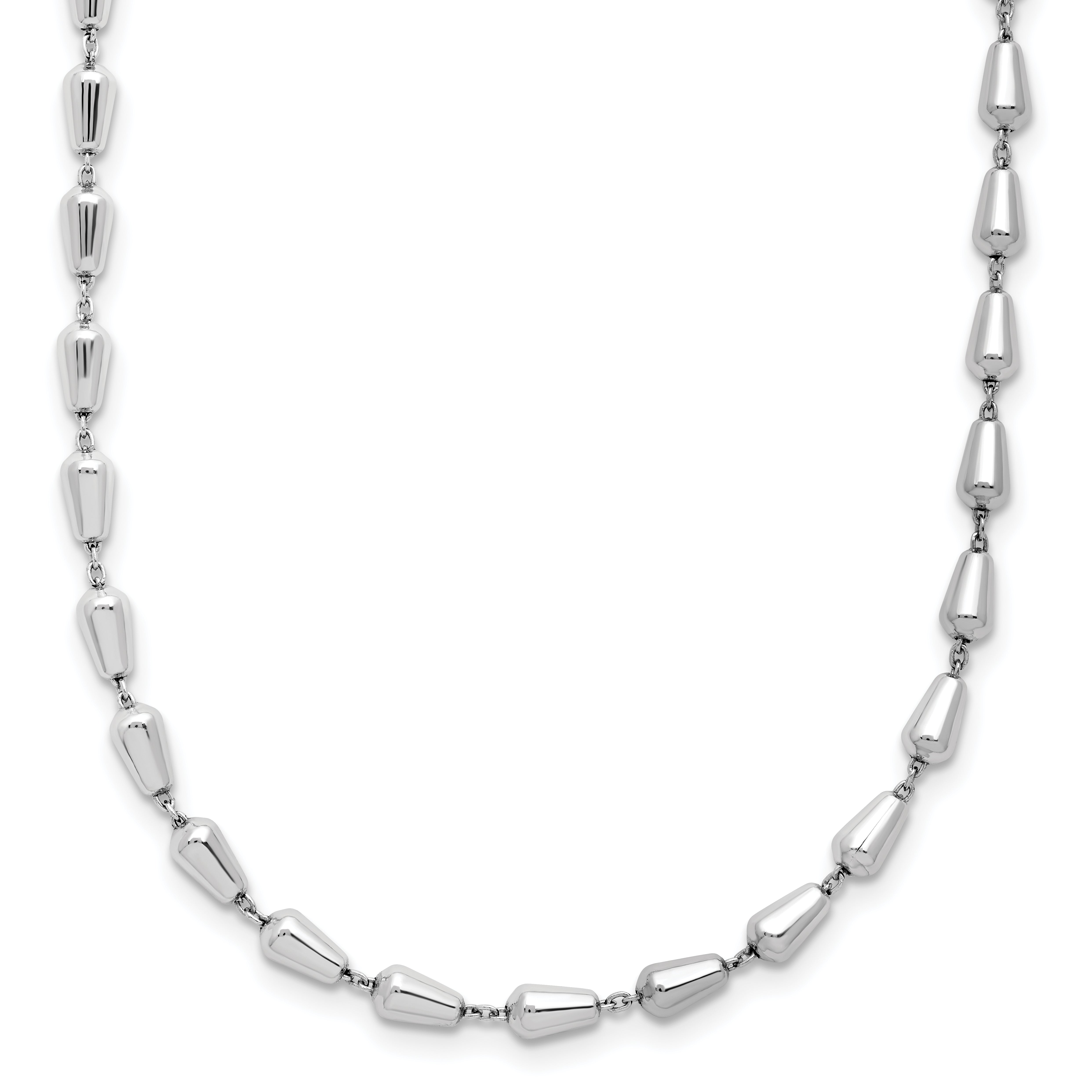 Sterling Silver RH-plated Polished 16in w/2in ext. Necklace