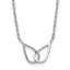 Ss Intertwined Teardrop Necklace in Sterling Silver, 16 Inch - Sophia Jewelers