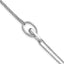 Sterling Silver RH-plated Polished Oval w/1in ext. Bracelet