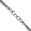 SS RH-plated Polished Multi-strand Link w/ 1in Ext. Bracelet