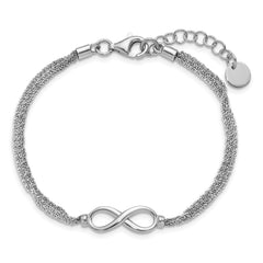 SS RH-plated Multi-strand Infinity w/ 1in Ext. Bracelet